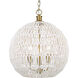 Florence 3 Light 19 inch Brushed Champagne Bronze Pendant Ceiling Light in White Raphia